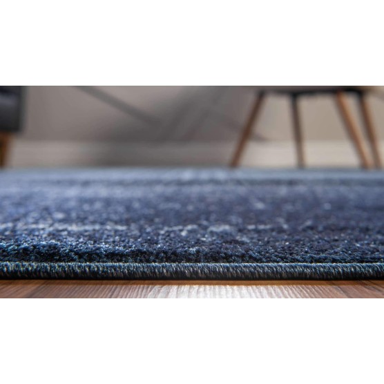 Del Mar Collection Area Rug - Jennifer (4' 1" x 6' 1" Rectangle, Blue/ Navy Blue)