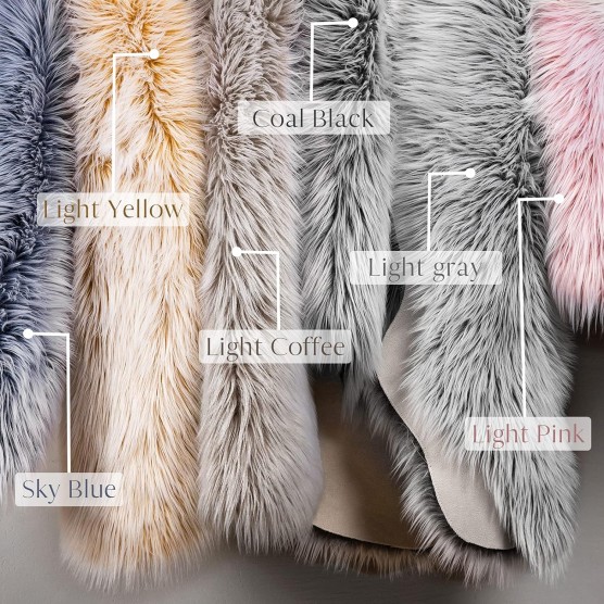 faux fur rug, Fluffy Shaggy Area Rug Ultra Soft 2 x 6 Feet Sheepskin Fur Rug, Frosted Bottom Pink Fuzzy Rug Machine Washable Shag Rug, Nursery Decor Throw Rugs for Bedroom, Living Room