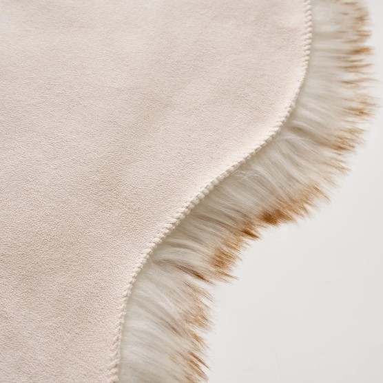 Faux Fur Sheepskin Rug, Luxury Fluffy Area Rugs - Super Soft Decorative Shag Carpet for Bedroom, Living Room, and Nursery - 2x3 Feet, Frosted Tips Brown