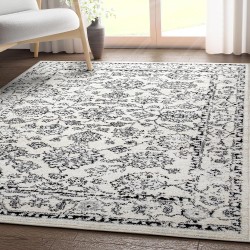 Well Woven Palace Oriental Ivory Grey Black 5'3" x 7' Area Rug