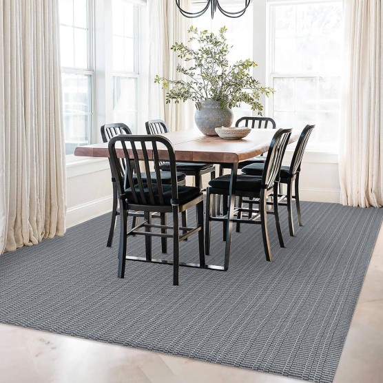 Washable Area Rug 6'x9' Rubber Backing Rugs for Living Room, Farmhouse Dining Room Rugs Bedroom Rug, Dark Grey Boho Rugs Low Pile Large Floor Carpet for Living Room Bedroom Dining Room