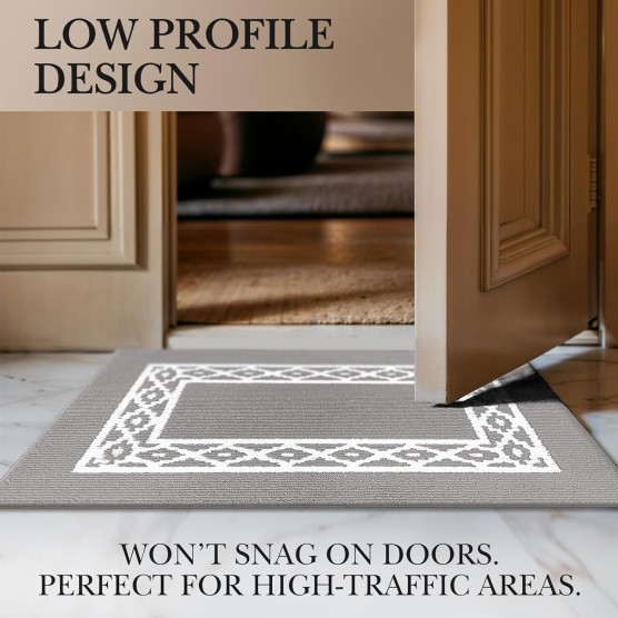 Indoor Door Mat - Durable, Absorbent Polypropylene Entrance Mat - Non-Slip, Low-Profile, Machine Washable - Ideal for Entryway- 20"x30"